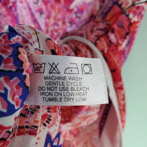 Violet+Claire Womens Multicolor Pink Orange Paisley Sleeveless Tank Top Size 1X - Picture 6 of 6